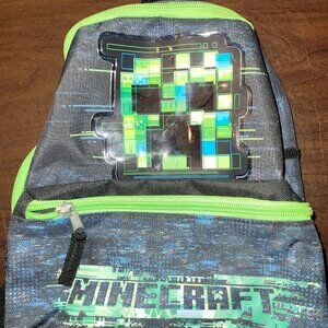 Minecraft 11"x9" backpack with Logo - Black and Green Multicolored, New (No tag)